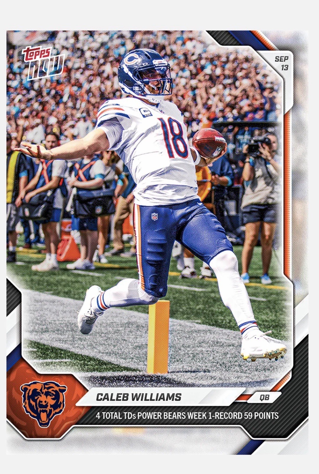 Caleb Williams 4-TDs 2026 NFL Topps NOW Card 11 Presale