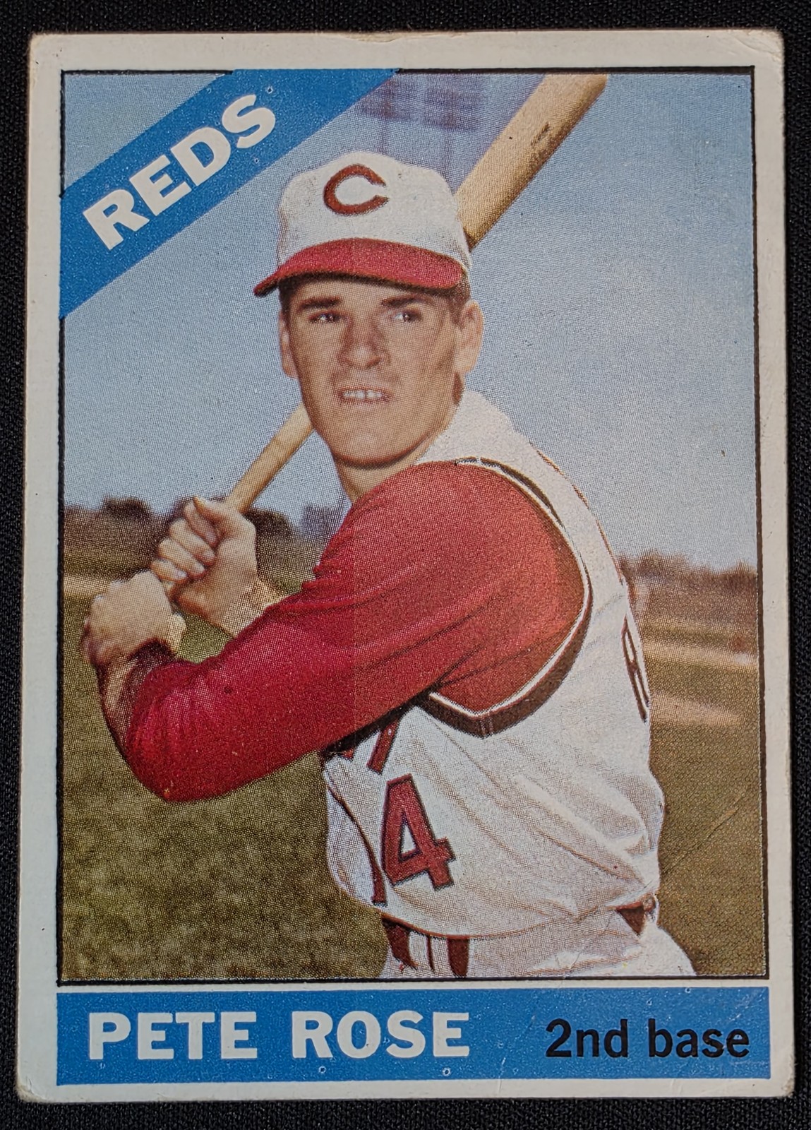 Pete Rose 1966 Topps 30 Cincinnati Reds MLB Baseball Trading Card Base Set