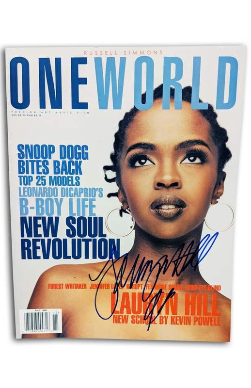 The Fugees Lauryn Hill signed One World Magazine Autographed (Authenticated)