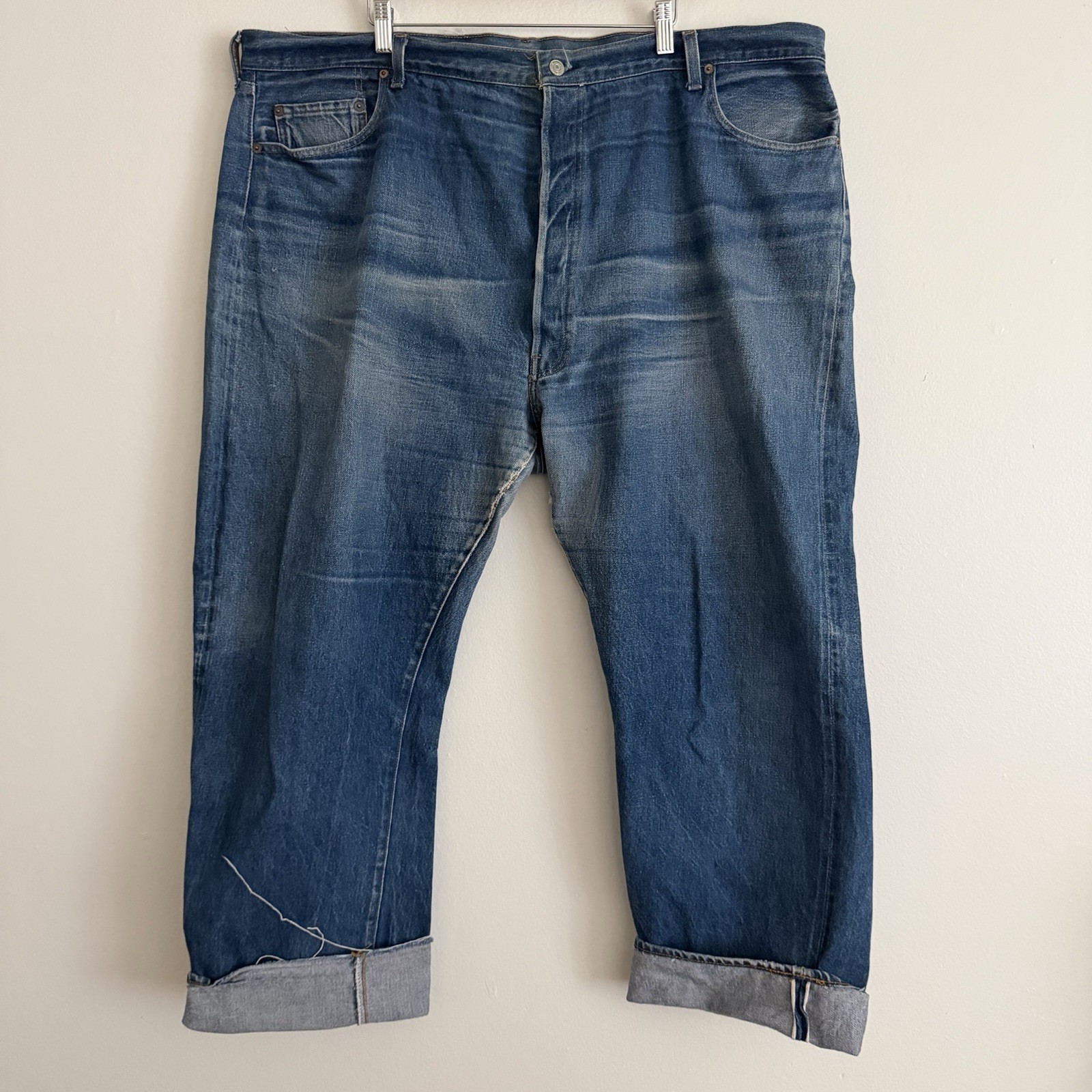 Levi\'s 501 Vintage 80s Redline Selvedge USA XX Jeans Med Wash 50x32 Act 46x29 Levi\'s 501 Vintage 80s Redline Selvedge USA XX Jeans Med Wash 50x32 Act 46x29