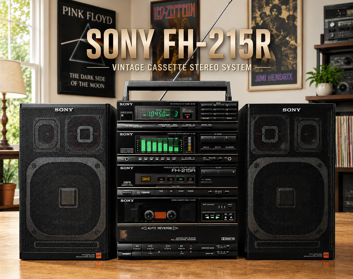 SONY FH-215R 🌈MINT & RaRe🌈 Vintage Cassette Stereo Boombox