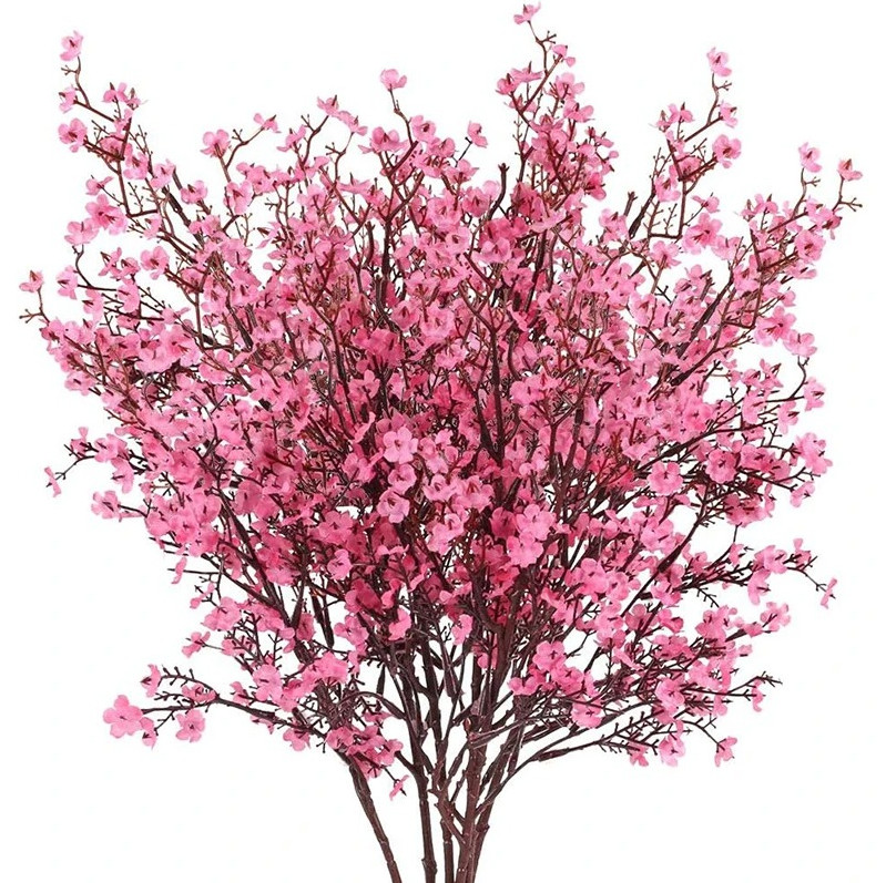 1pc Pink Artificial Cherry Blossom Flower Branch Faux Floral Stem Home Decor 1pc Pink Artificial Cherry Blossom Flower Branch Faux Floral Stem Home Decor