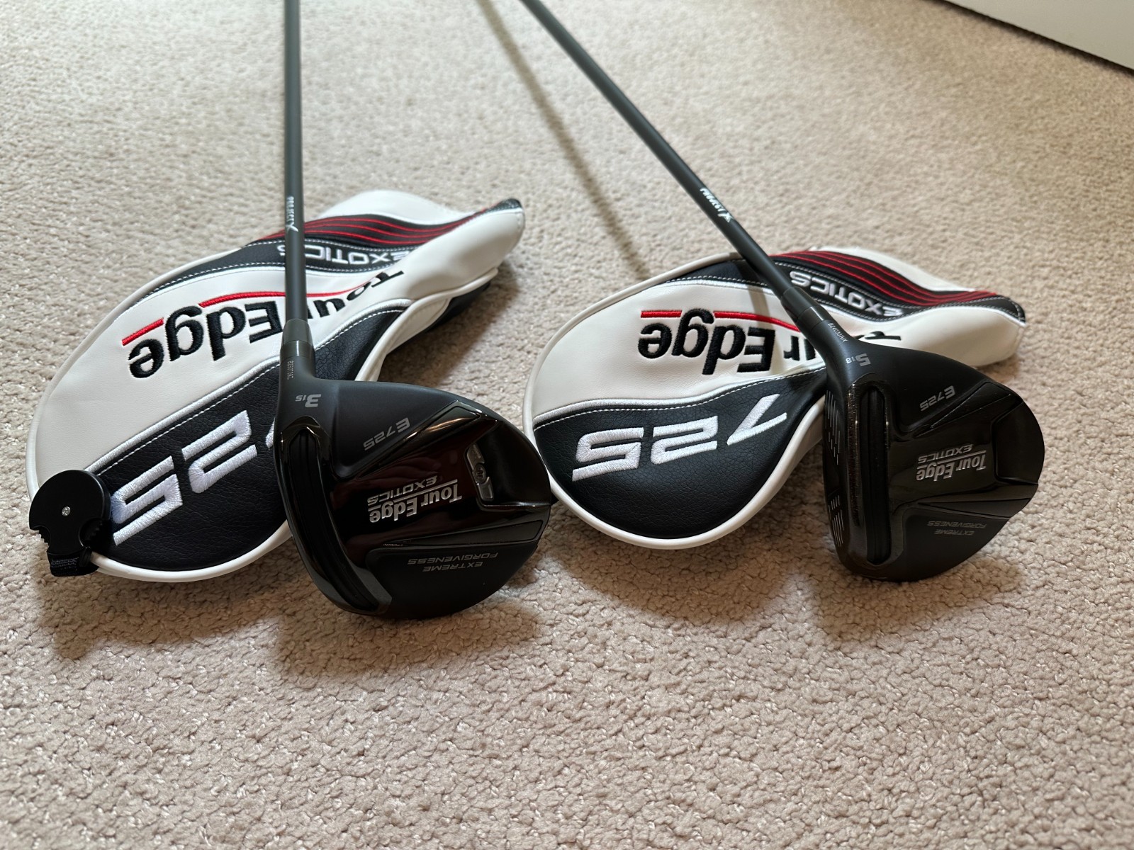 Tour Edge E725 3W & 5W (RH, 15/18 dgs, PX Cypher 2.0 5.5 Flx)