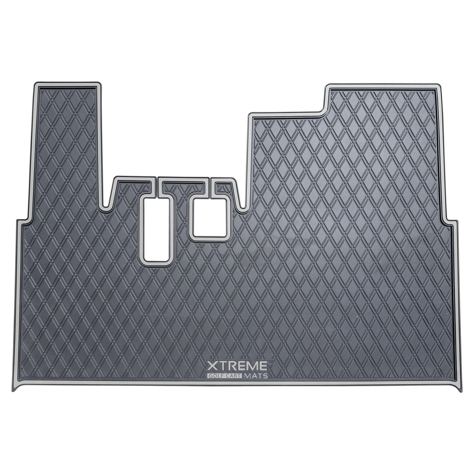 Xtreme Golf Cart Mats Front Row Mat Black w/ Grey Trim Yamaha G19/G22 1996-2007