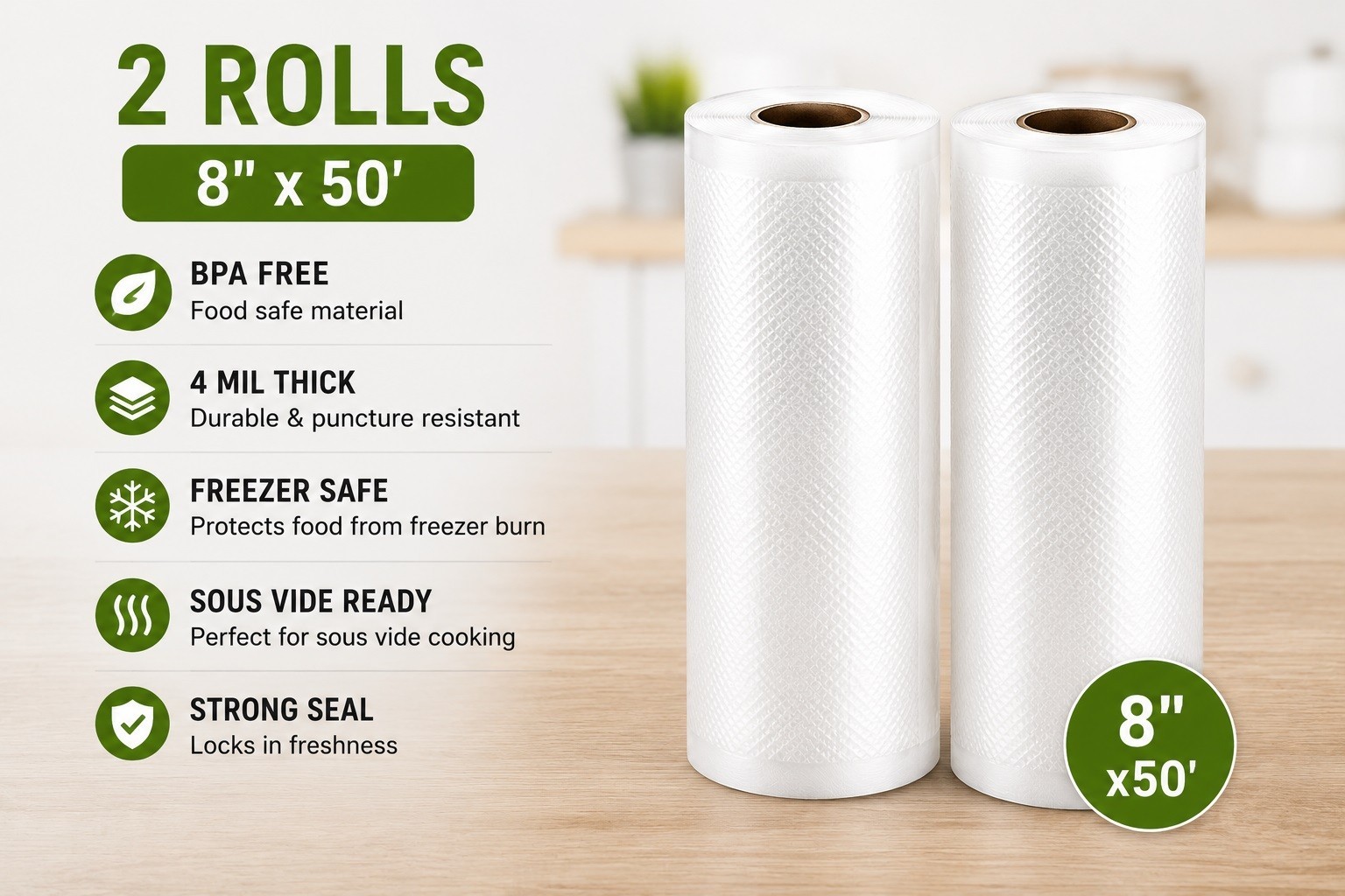 Vacuum Sealer Rolls 8\