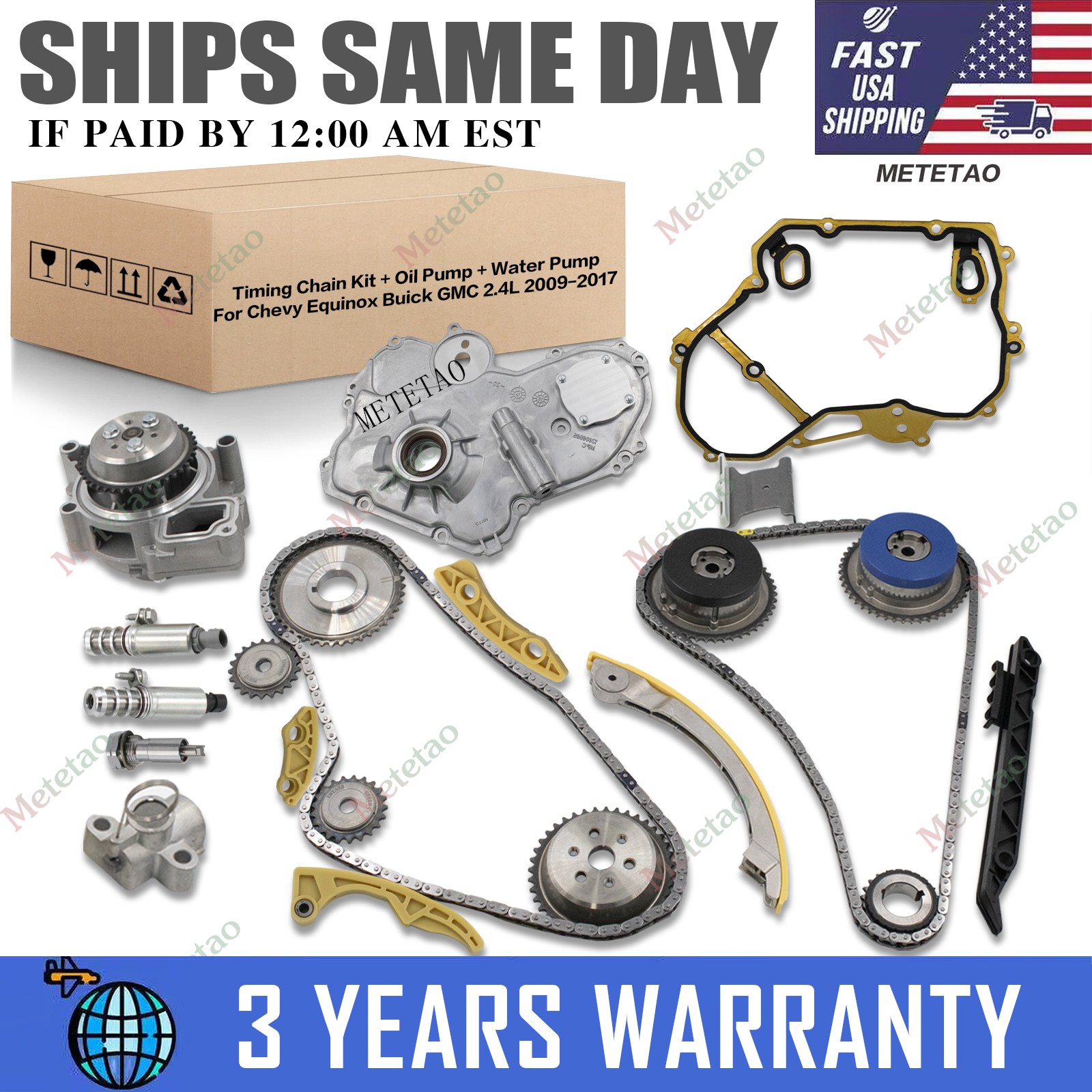 Timing Chain Kit For GMC Chevy Equinox Malibu Captiva Sport 2.4L HHR Cobalt 2.2L