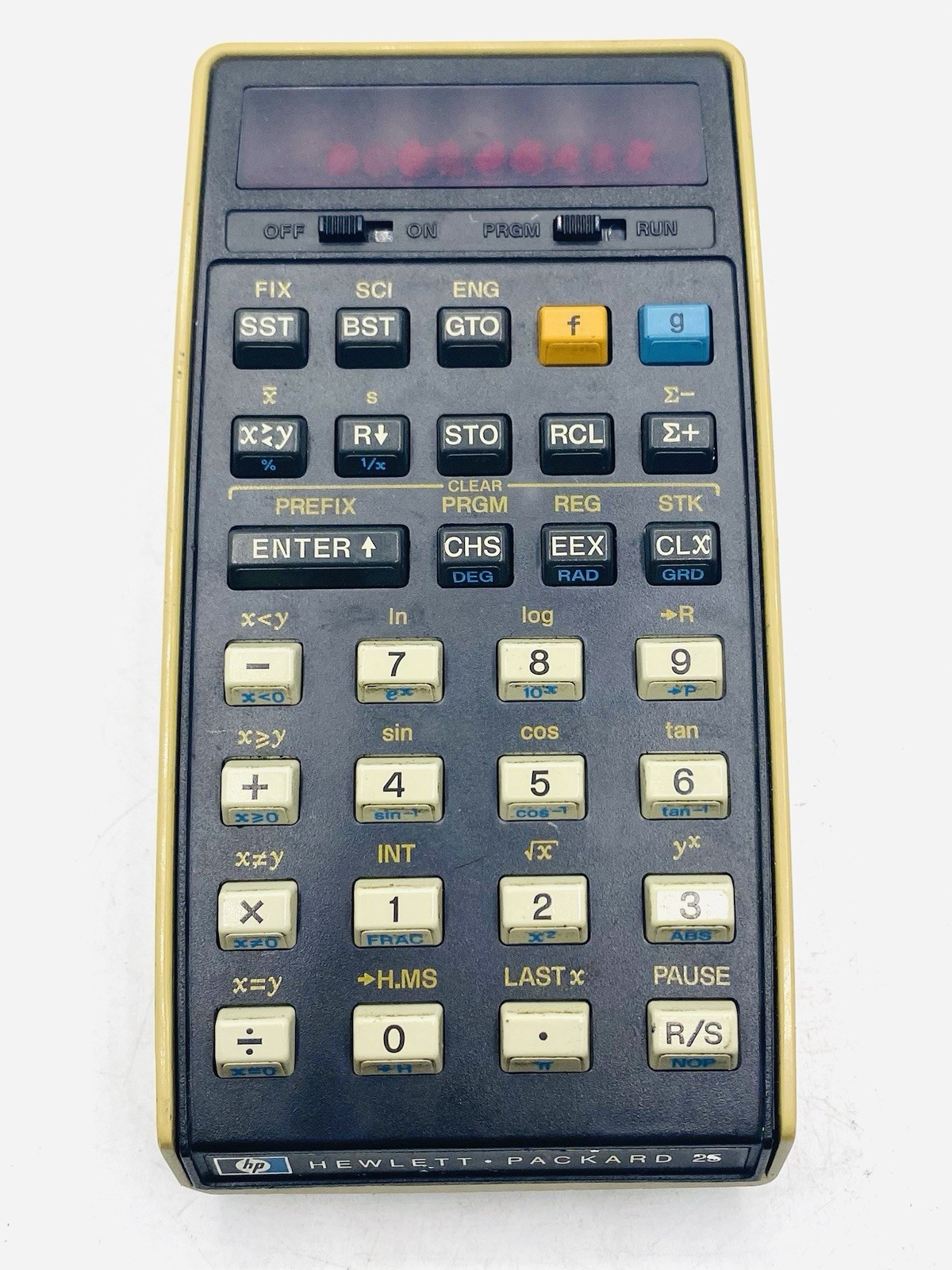 Vintage HP-25 Programmable Scientific Calculator Woodstock RPN X7