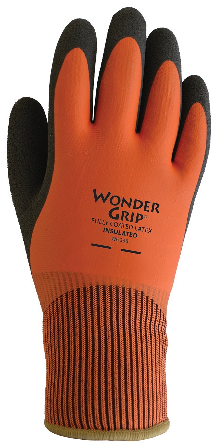 Wonder Grip Thermo Plus WG338M Gloves - Medium - Orange/Black