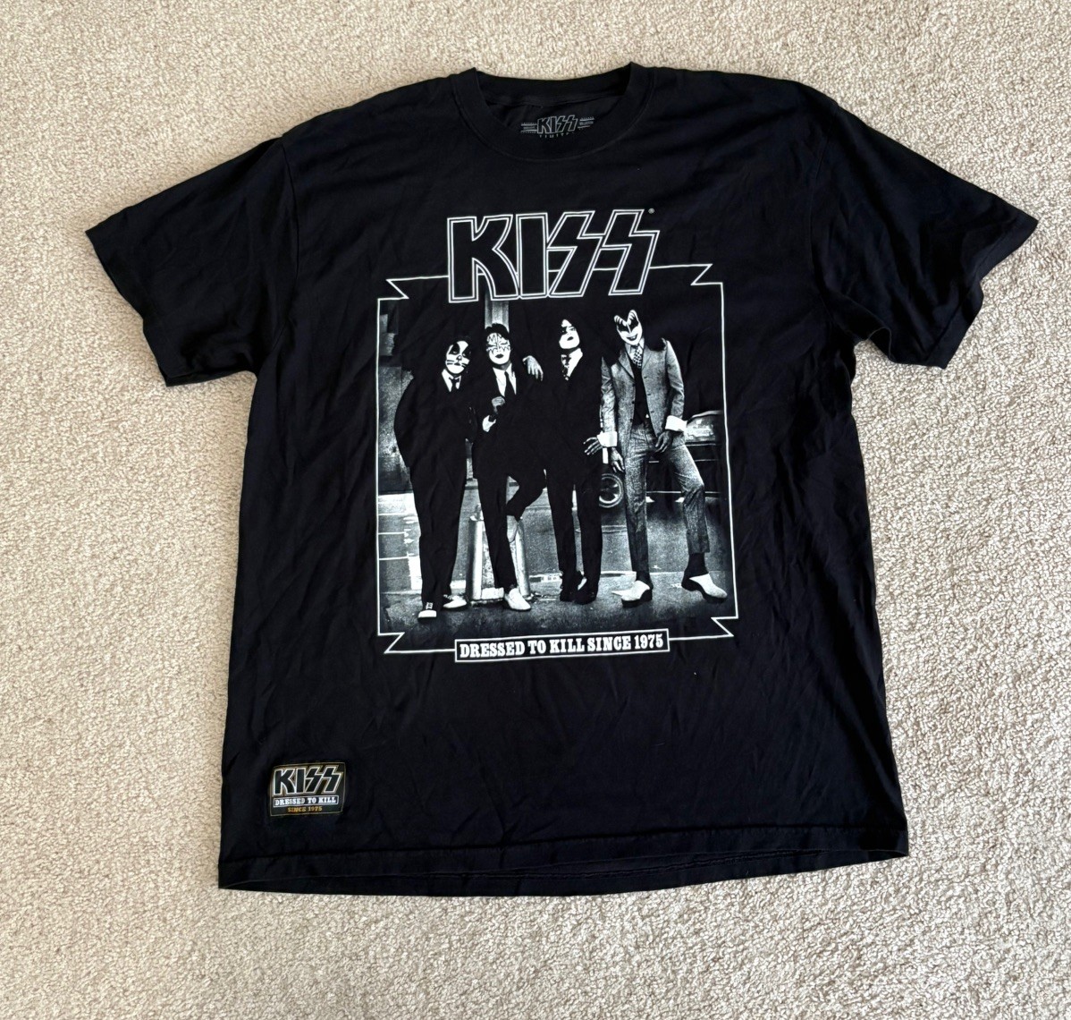 KISS Dressed To Kill 50th Anniversary T-shirt Size XL Ace Demon