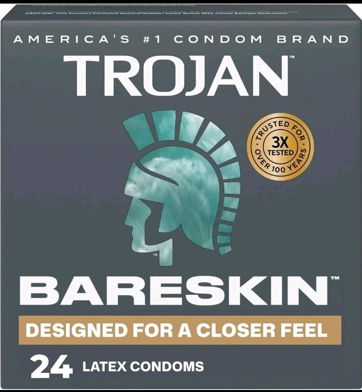 TROJAN BARESKIN 24 Count Ultra Thin Latex Condoms with Lubricant 🔥 PRICE 🫳👅🫦