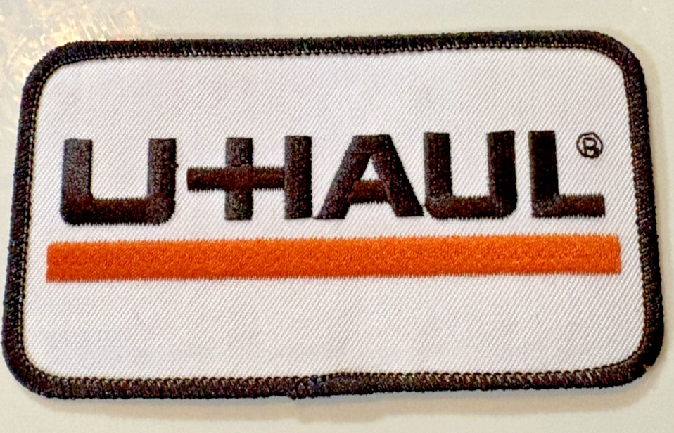 Uhaul Trailer Vintage Patch Orange Black White Sewing & Craft Iron-On Patch