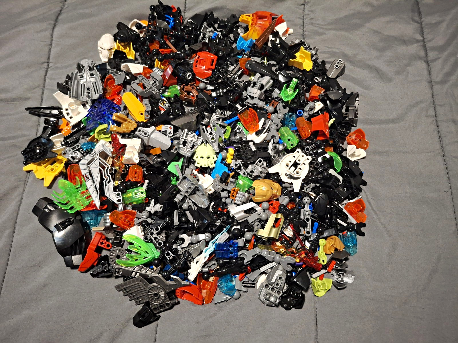 LEGO BIONICLE and Hero Factory Bulk Lot Masks, Armor, Joints, Weapons Multicolor