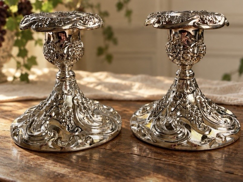 Pair Of Godinger Silver Plate 4\