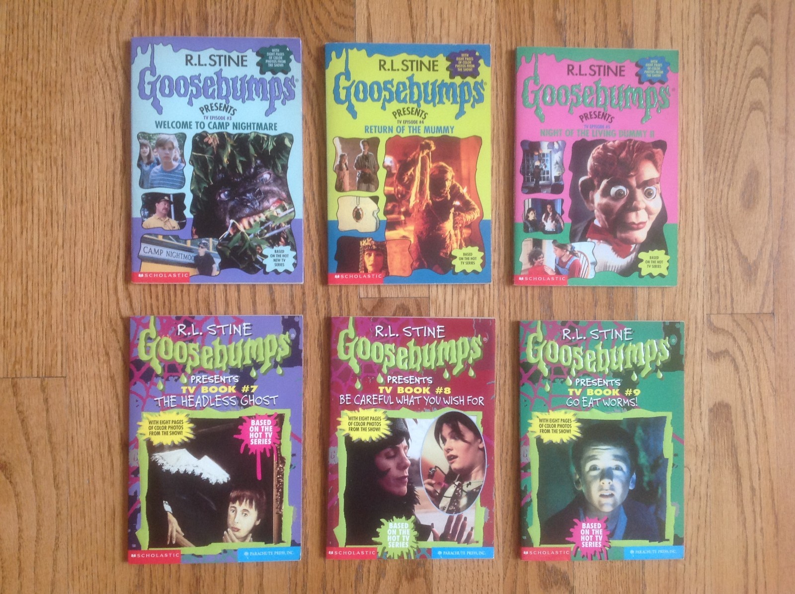 Lot of 6 GOOSEBUMPS Presents TV Episode Books #3-5 and #7-9 by R.L Stine ~ VGC