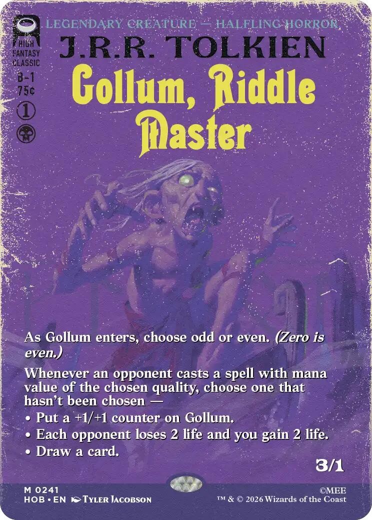 Magic - Gollum, Riddle Master (Borderless) Foil [HOB - 241]