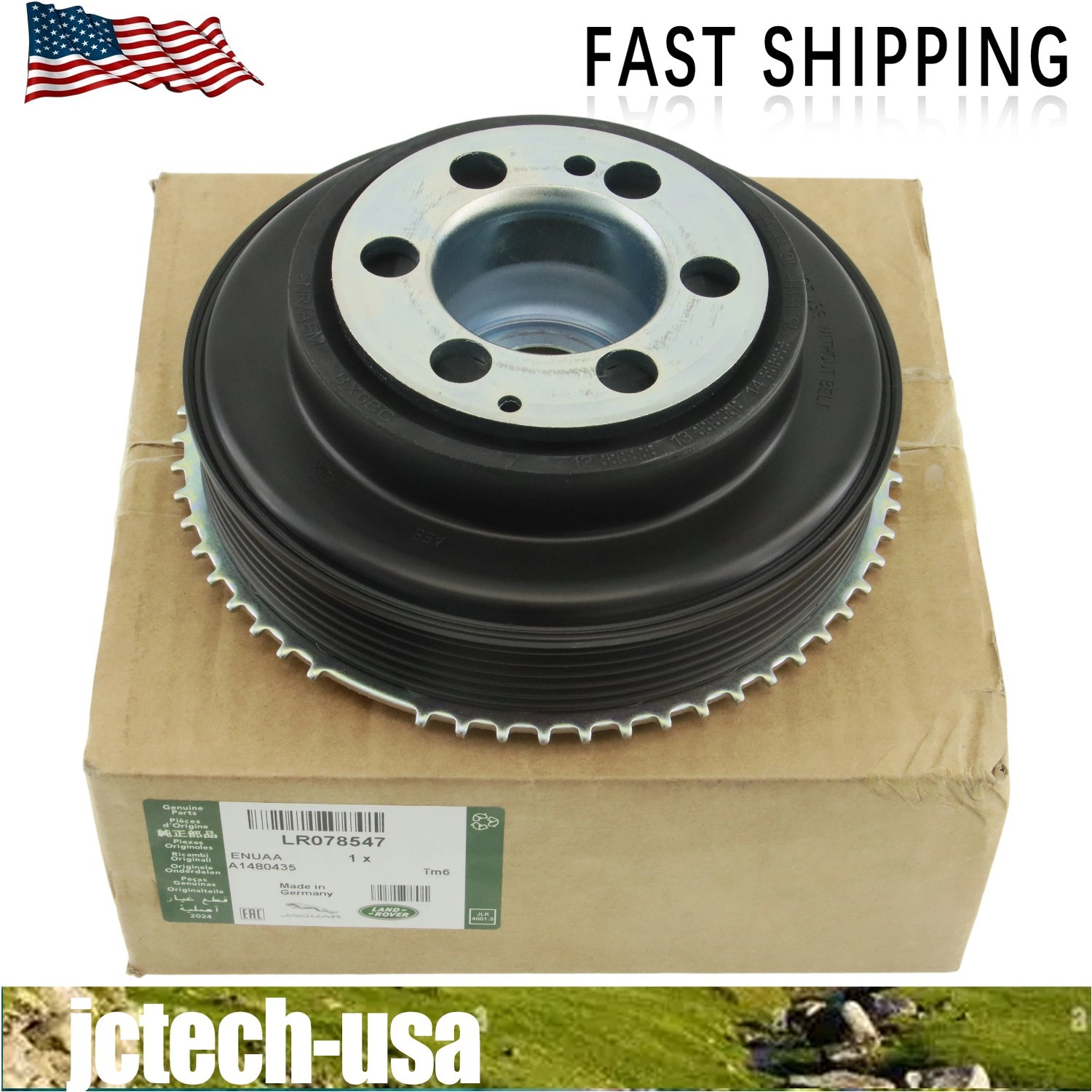 Harmonic Balancer LR078547 NEW For Land Rover Range Rover Evoque 2.0L 2012-2019