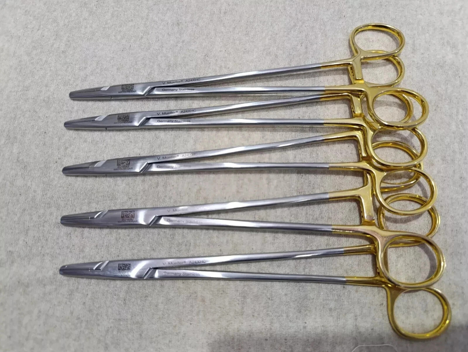 Lot Of 5 V. Mueller SU16061 Mayo-Hegar TC Vital Needle Holders 7 Length