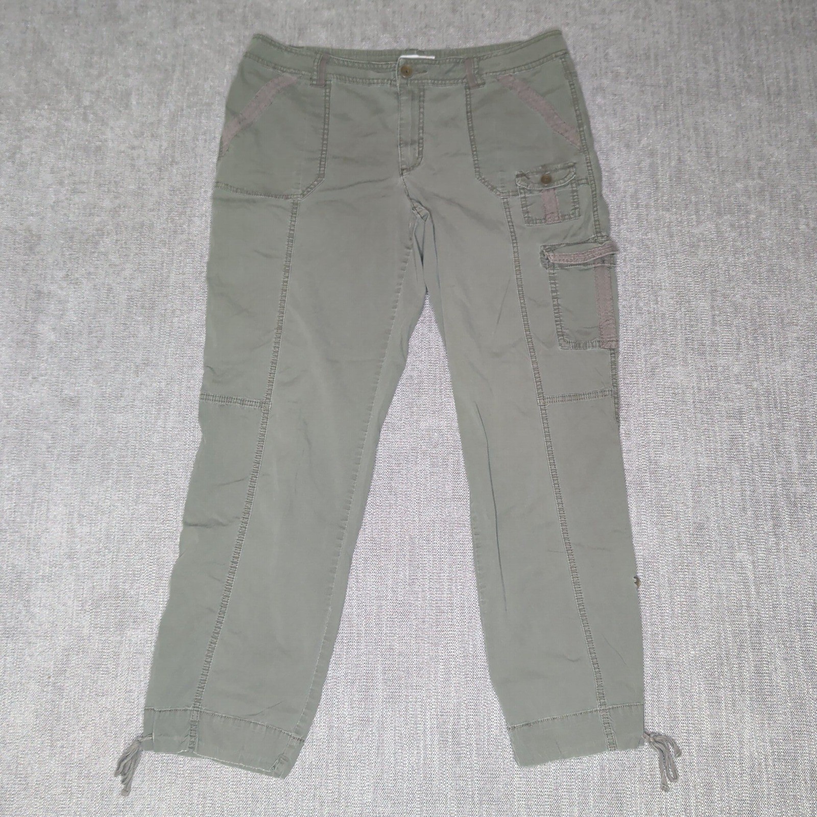 Westport 1962 Womens Olive Green Cargo Pants Size 14 Stretch Utility Drawstring Westport 1962 Womens Olive Green Cargo Pants Size 14 Stretch Utility Drawstring