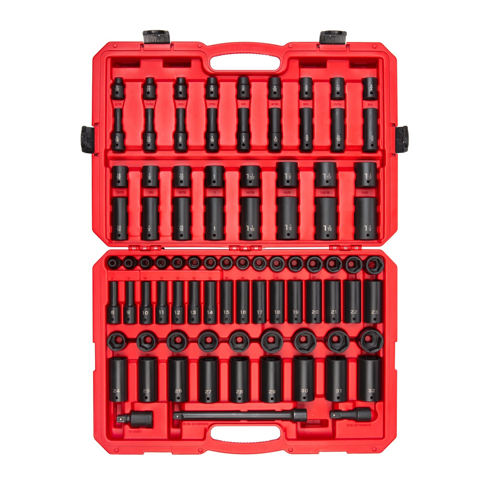 Impact Socket Set 87 Piece 1/4 Inch Drive Case TEKTON SID92407