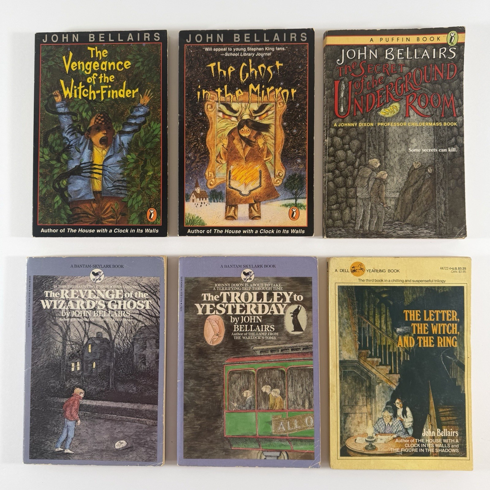 Lot of 6 Vintage John Bellairs Paperbacks Edward Gorey Cover Art Gothic Mystery