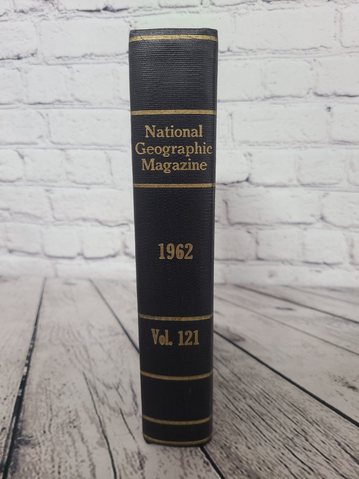 Vintage 1962 / Volume 121 Bound Annual Issues National Geographic Magazine Book