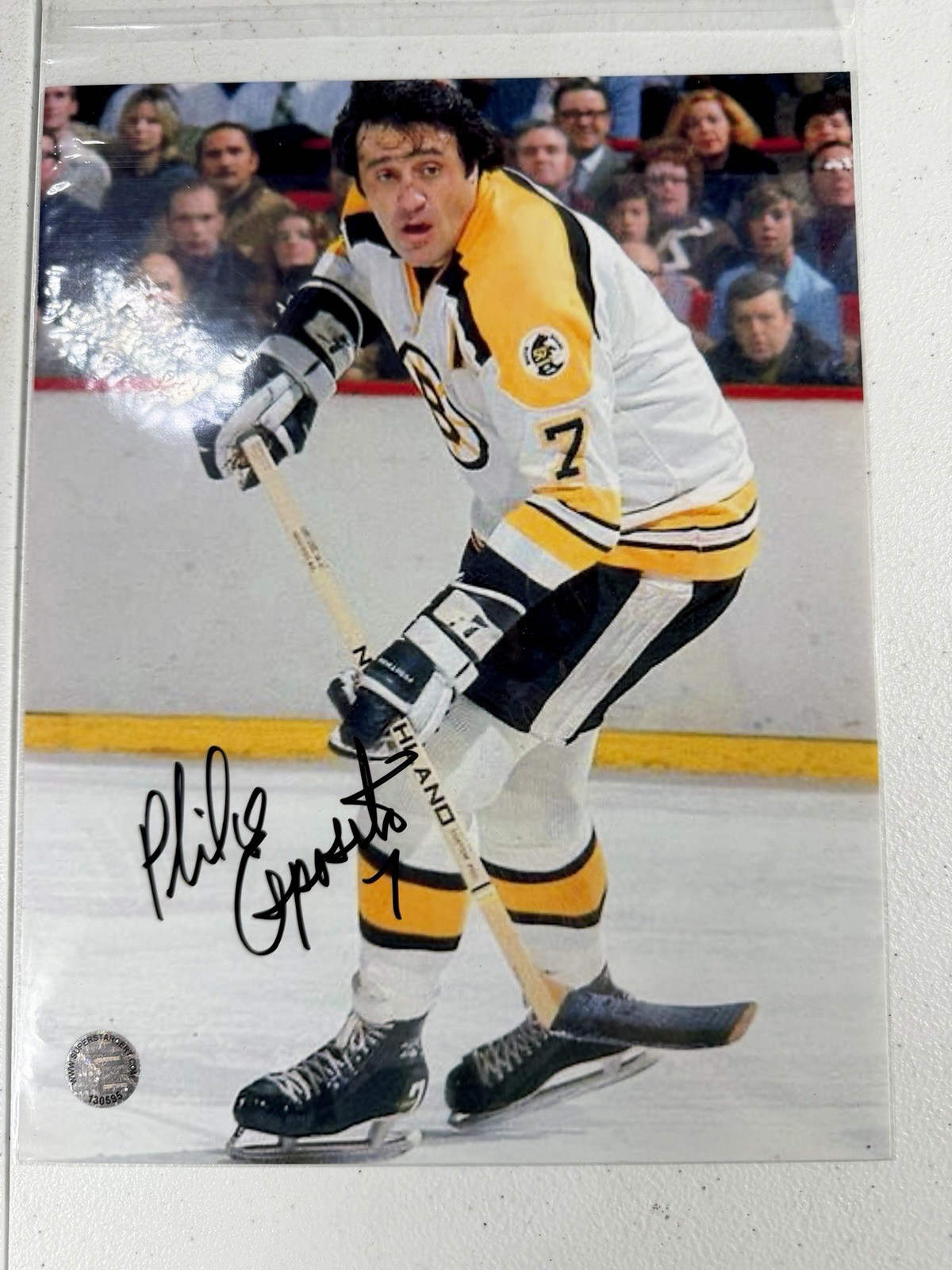 Phil Esposito Signed 8x10 Photo with JSA COA Boston Bruins HOF