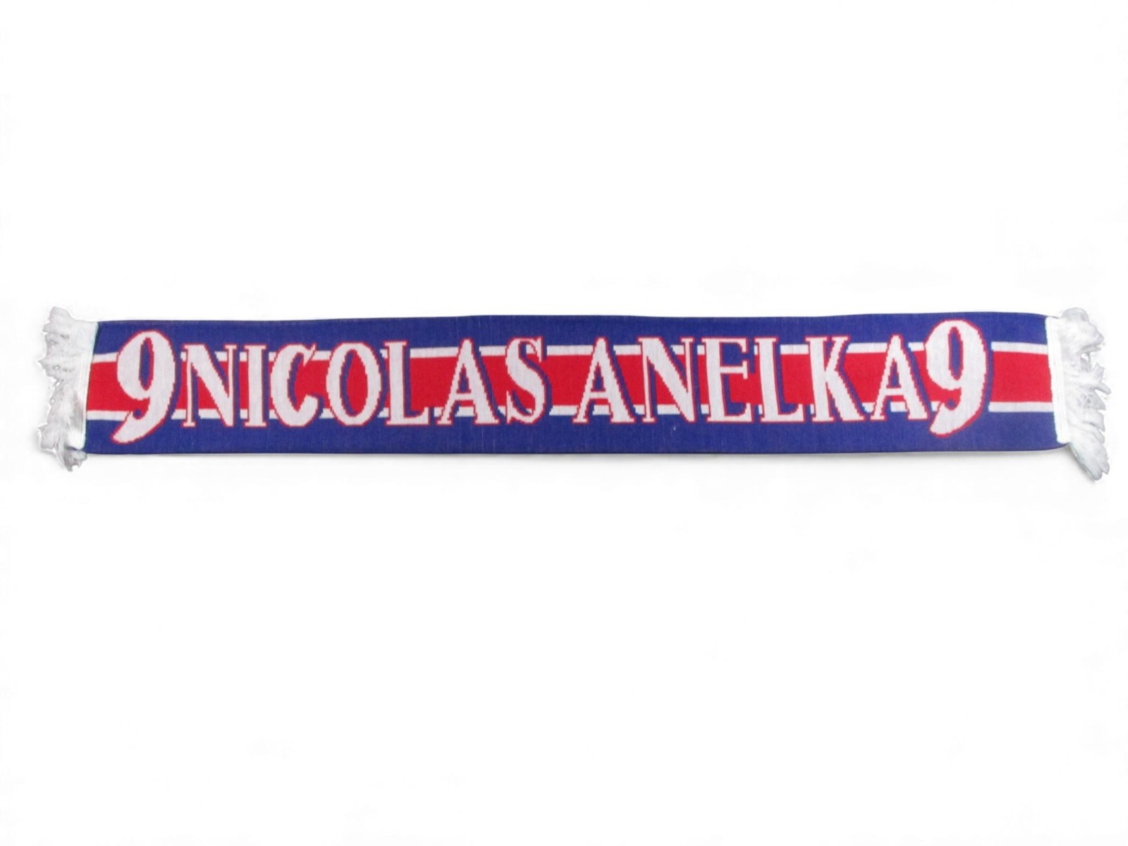 Vintage Paris Saint-Germain Scarf One Size Blue Red Soccer Nicolas Anelka PSG