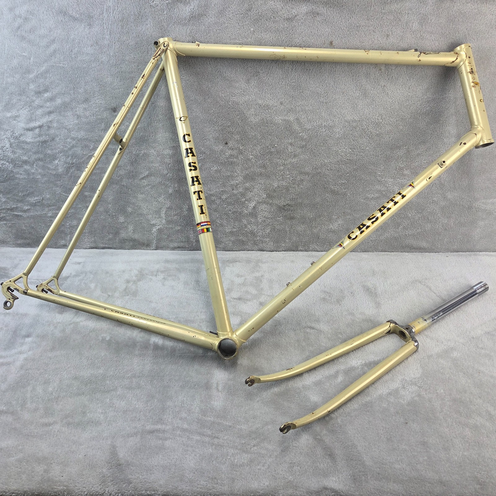 Vintage 1980s Casati Road Bike Frame & Forks 63cm Campagnolo Columbus 700c Vintage 1980s Casati Road Bike Frame & Forks 63cm Campagnolo Columbus 700c
