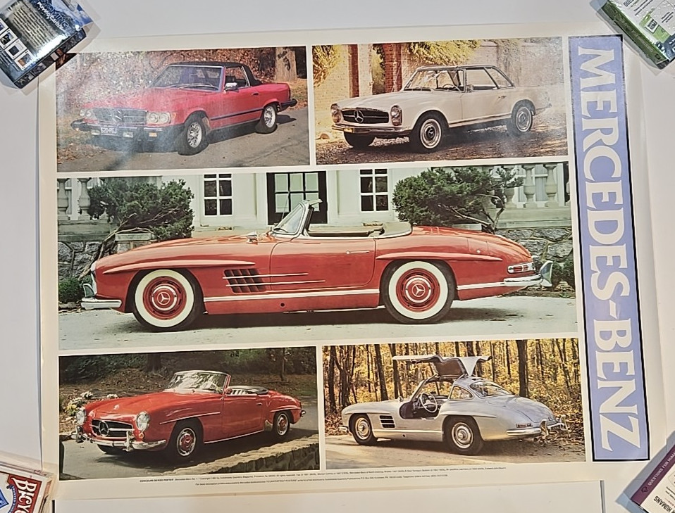 Vintage 1983 Mercedes-Benz Concours Series POSTER 19 x 25 Vintage 1983 Mercedes-Benz Concours Series POSTER 19 x 25