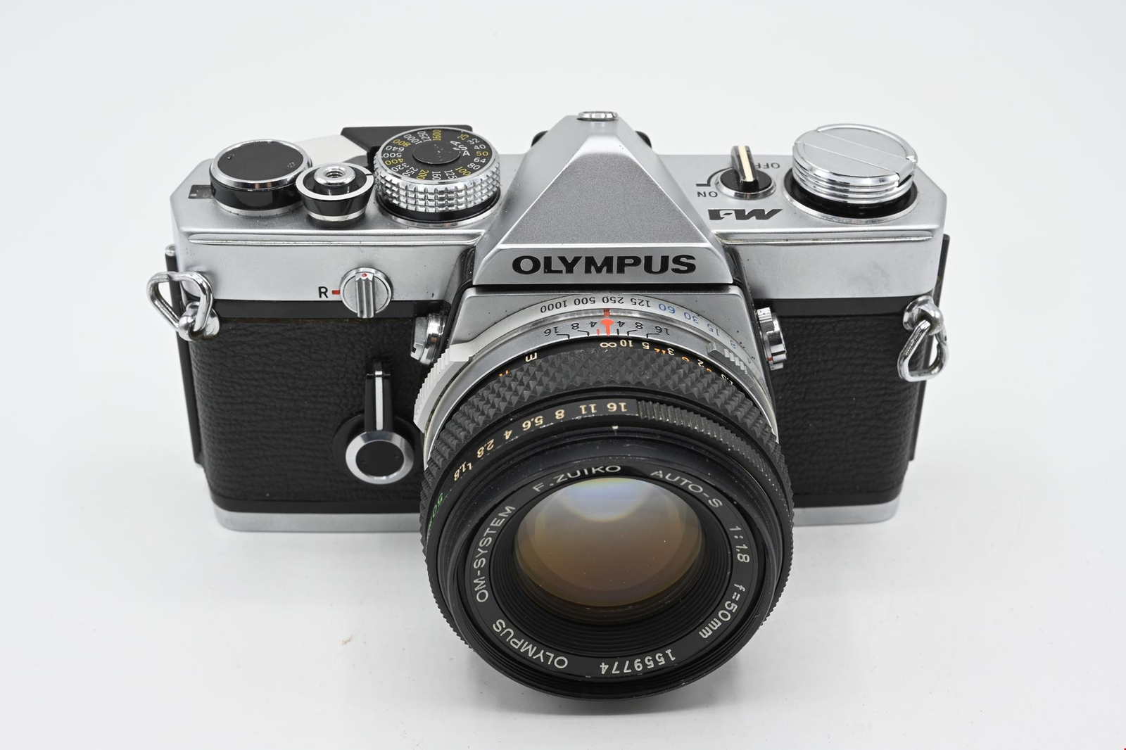 Rare Olympus Chrome M-1 w/ 50mm f/1.8 student camera kit - Very Good