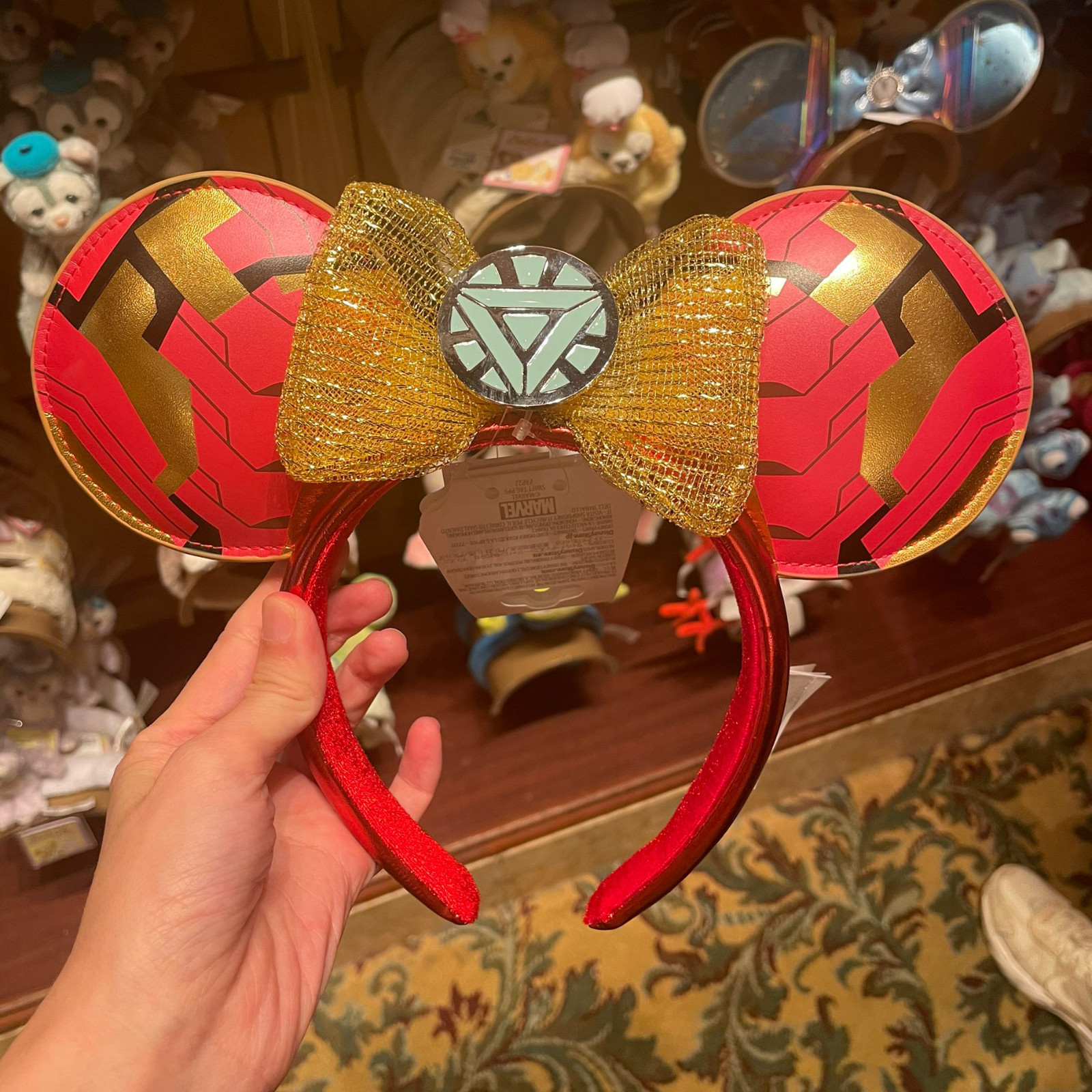 2025 Authentic Hongkong Disney Marvel Iron Man Minnie Mouse Ears Headband New