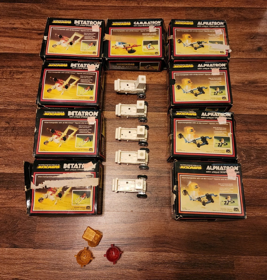 Vintage 1978 Mego Micronauts Lot Gammatron, Alphatron & Betatron
