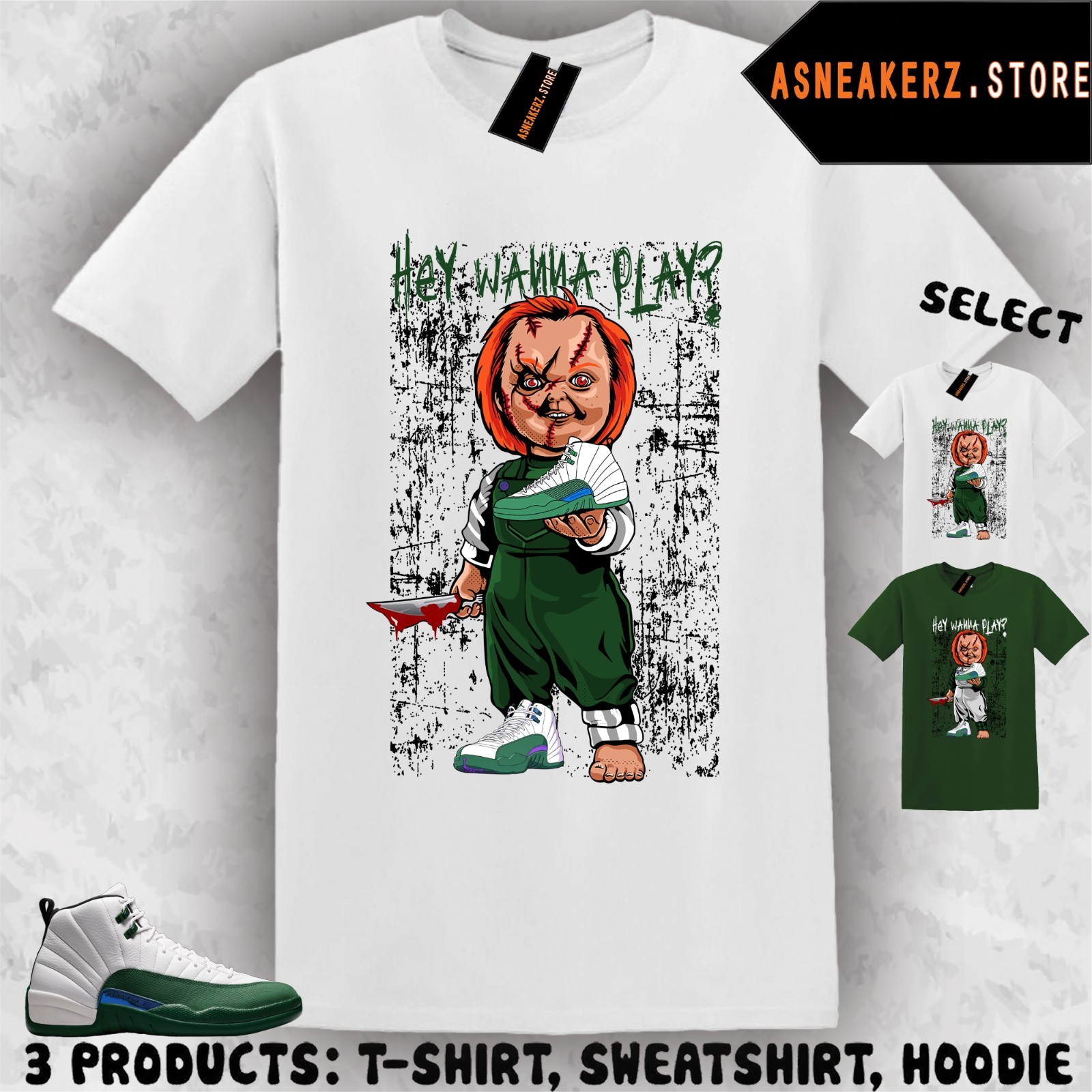 Tee Shirt Matching AJ 12 Bucks 2026 To Match Sneaker Sneakerhead Chucky T-Shirt