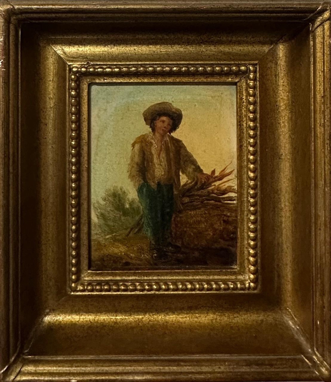CONTINENTAL SCHOOL, 19th CENTURY Study of Country Child Oil on Board
