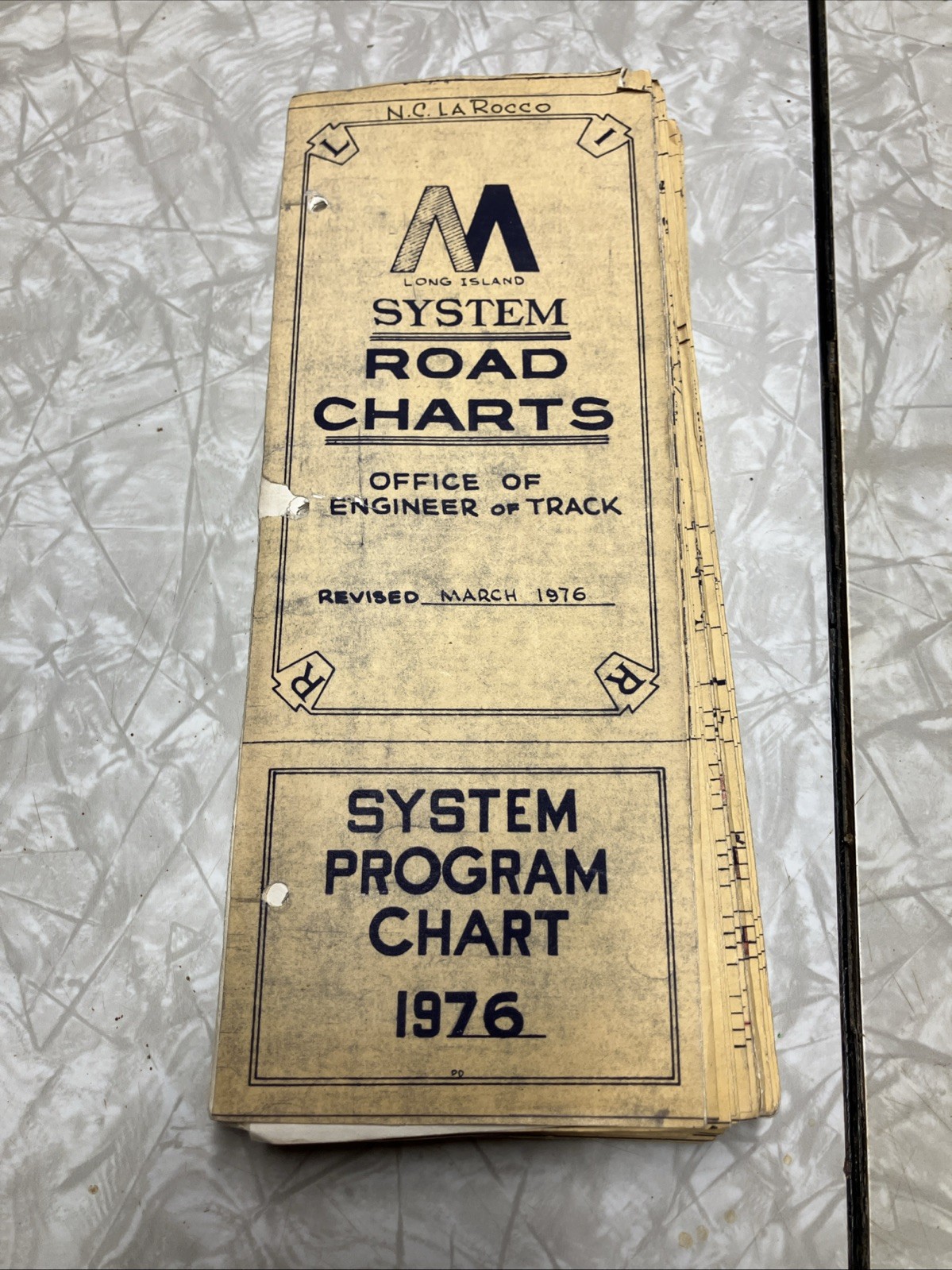 RARE 1976 Long Island RailroadSystem Road Chart Maps