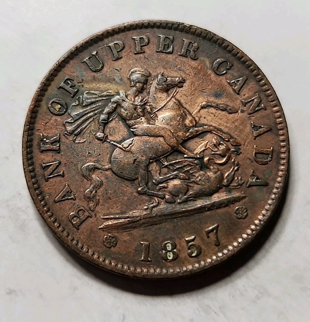 1857 Bank Of Upper Canada One Penny Token 1857 Bank Of Upper Canada One Penny Token