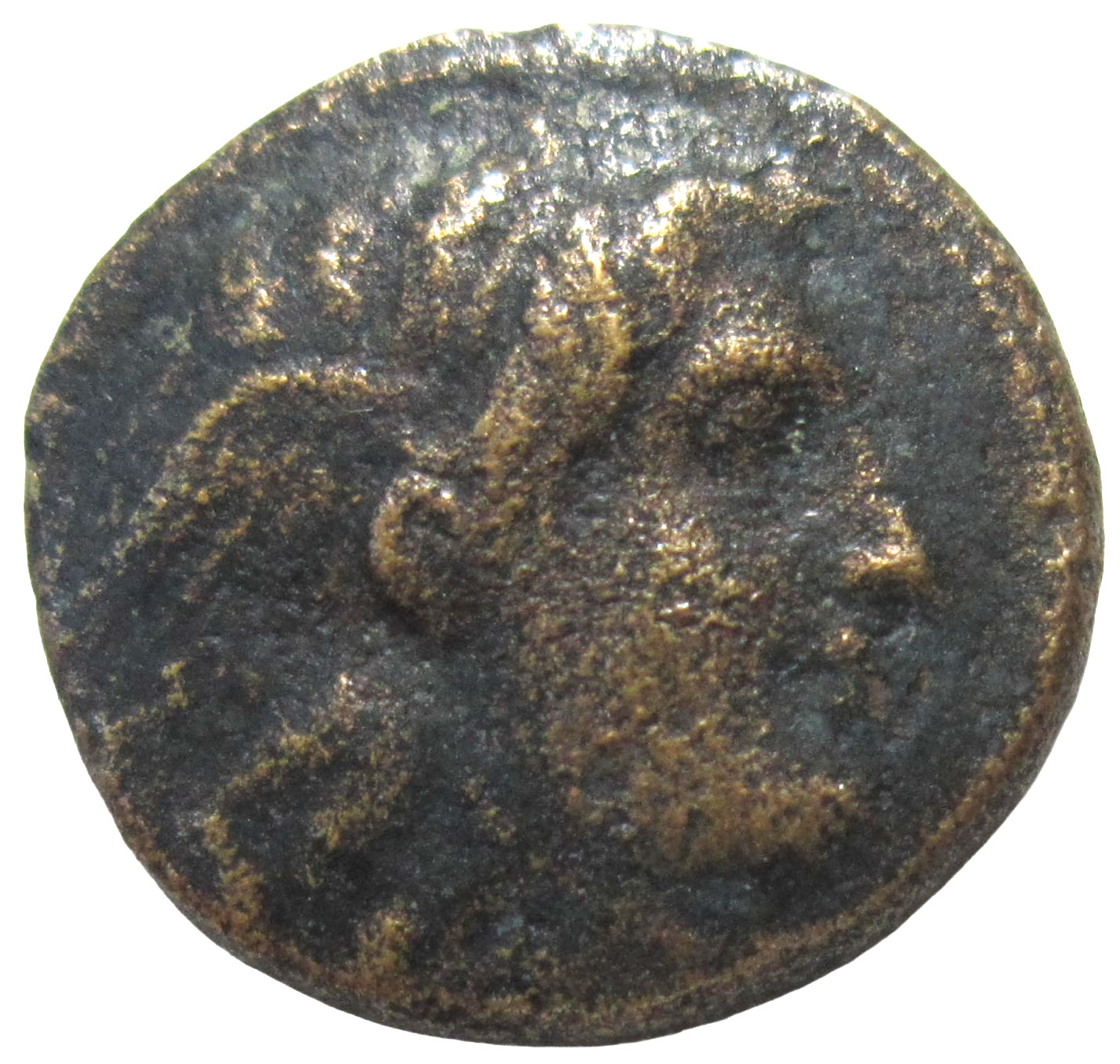 SELEUCID KINGDOM. AE 15. SELEUKOS I NIKATOR, 312-281 BC. WINGED MEDUSA/BULL.