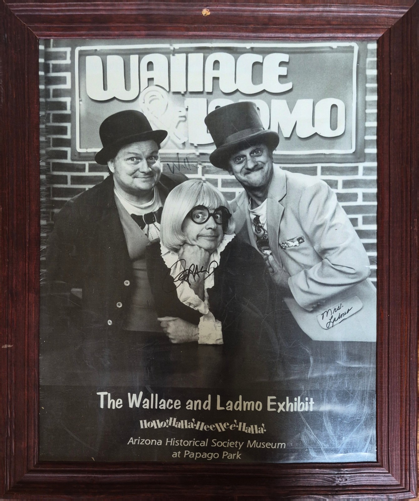 RARE Wallace and Ladmo Show Autographed Photo Framed 1994 Museum Exhibit RARE Wallace and Ladmo Show Autographed Photo Framed 1994 Museum Exhibit
