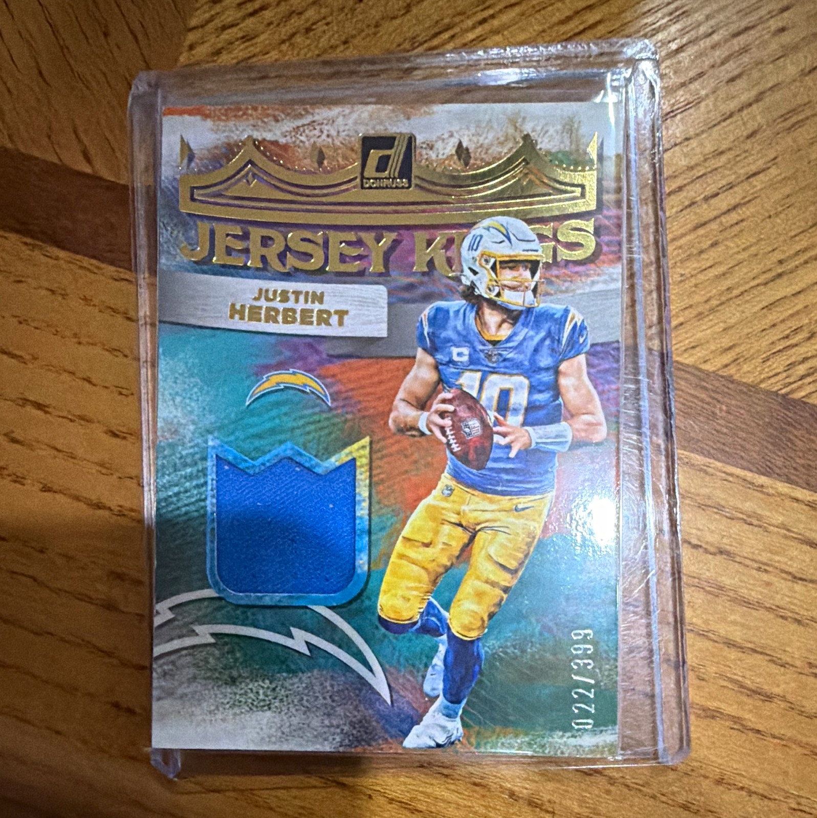 2022 Panini Donruss Jersey Kings Justin Herbert Chargers JK-24 /399 MEM