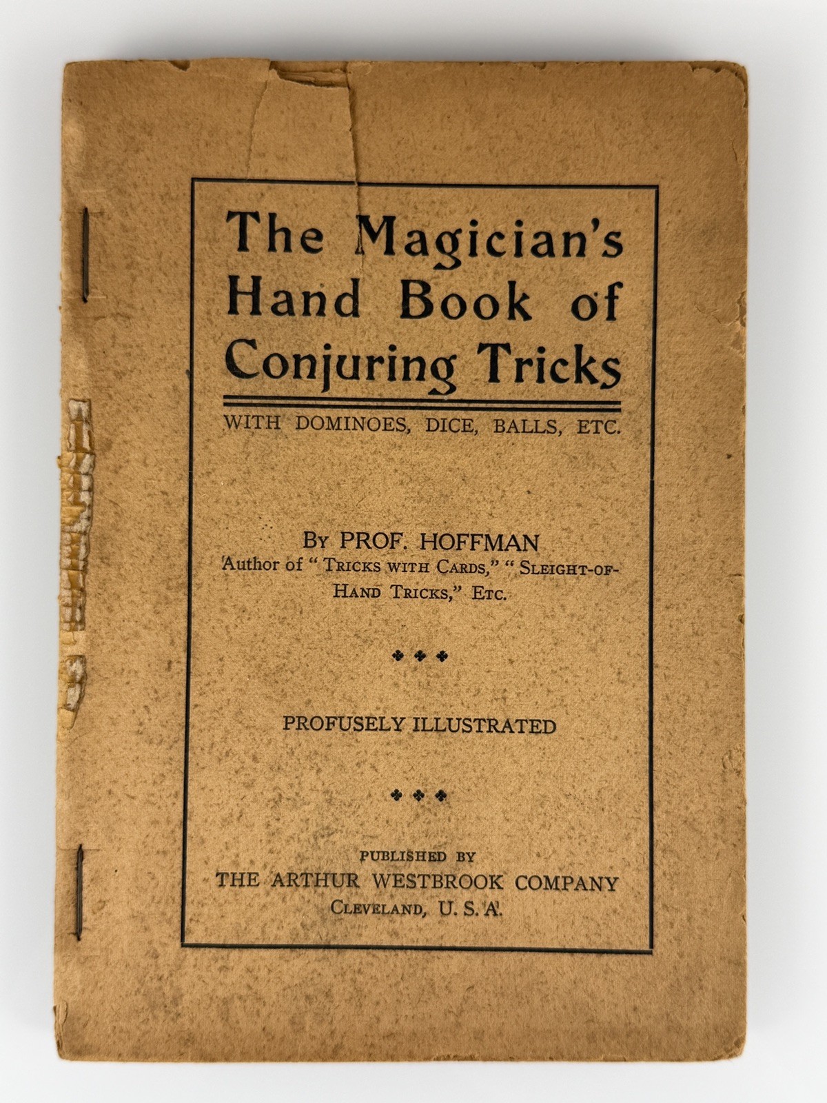 RARE 1909 Antique Magic Book Magician's Hand Book of Conjuring Tricks Hoffmann