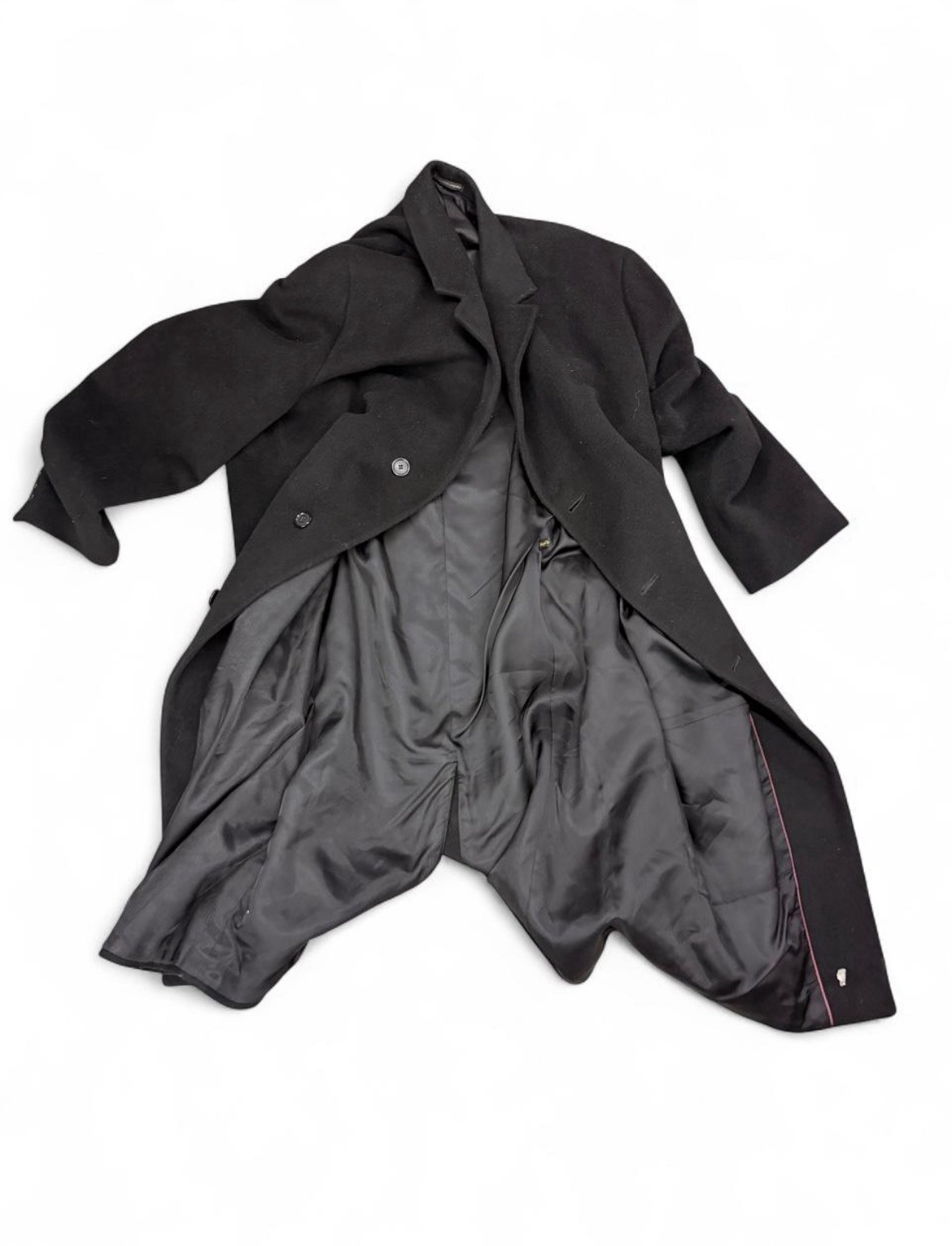 Black Vintage Ralph Lauren Polo Crewneck Coat XL 90s Y2K Preppy Classic