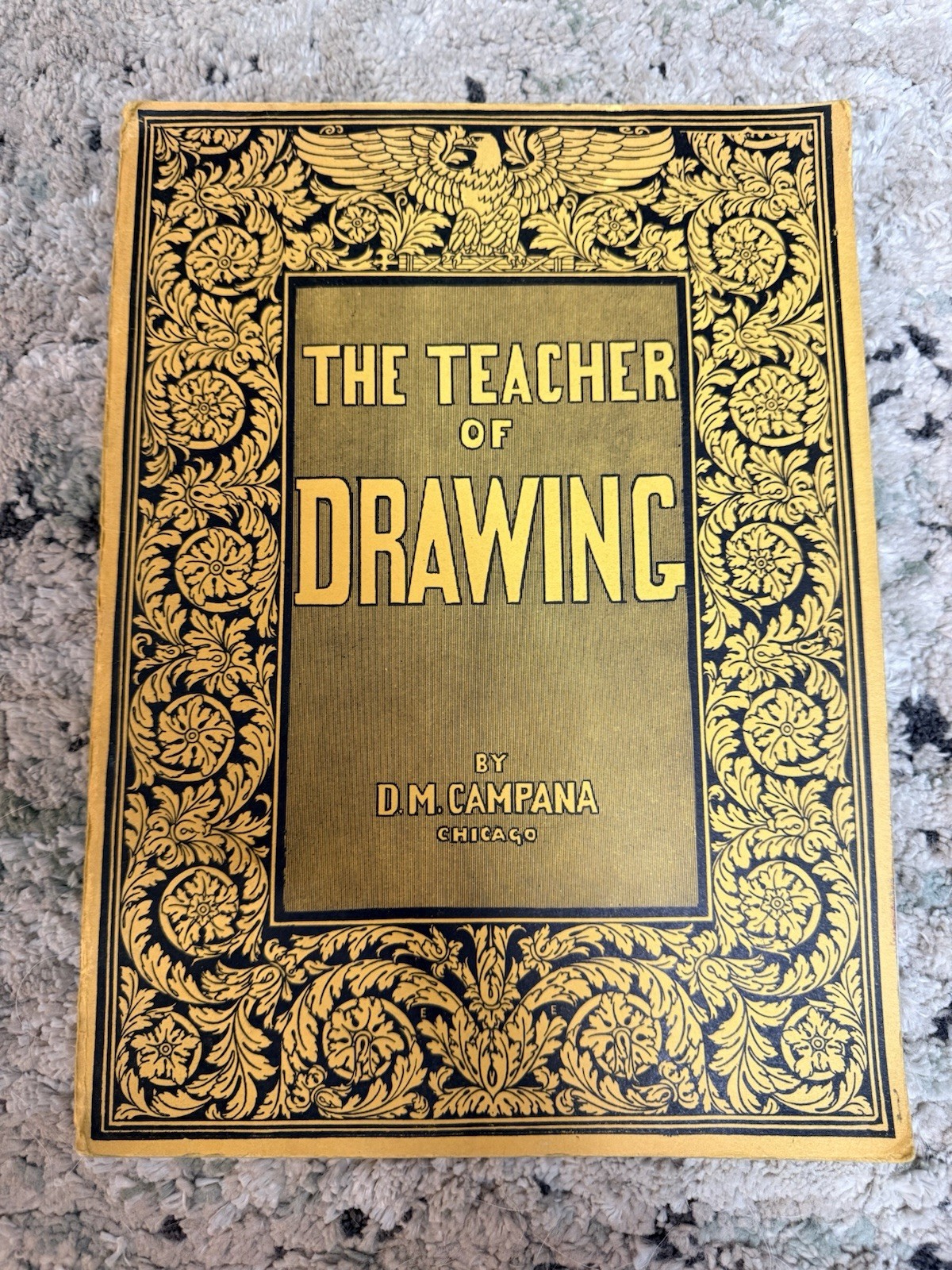 Vintage 1944 THE TEACHER OF DRAWING D.M. Campana Chicago Art Face Features
