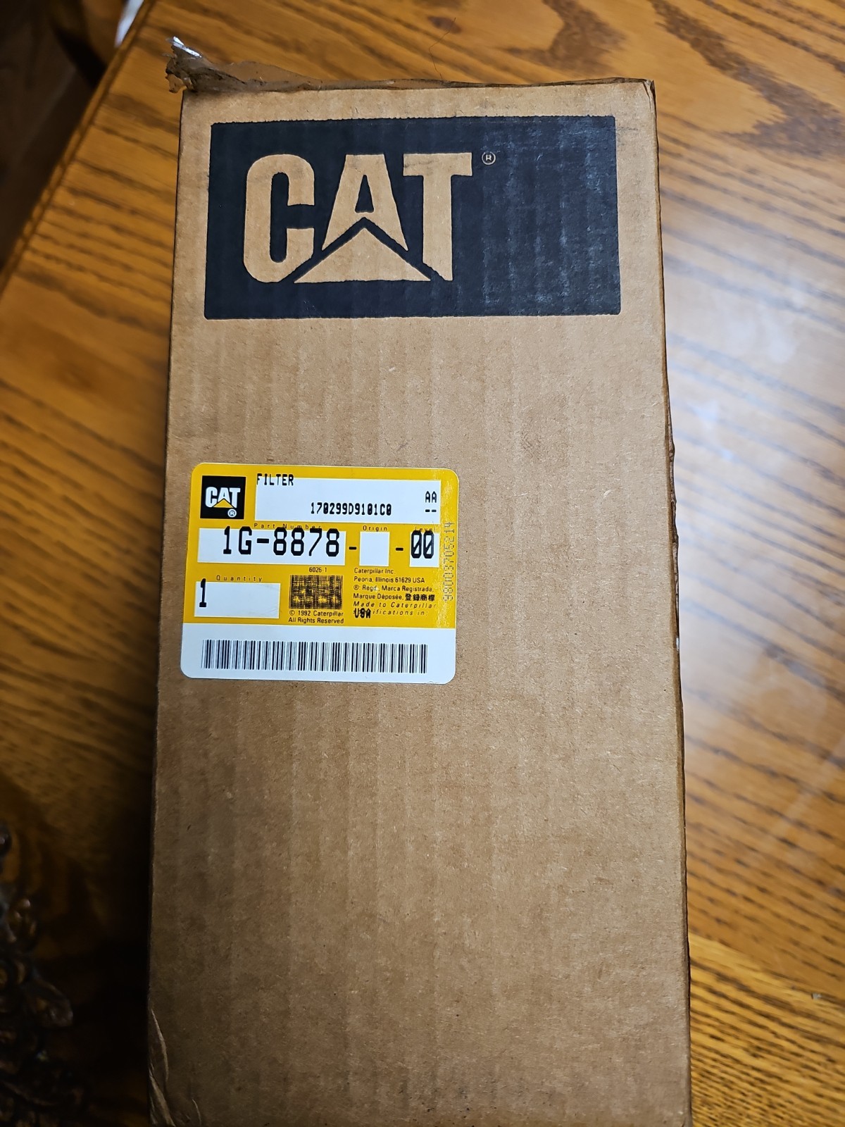 NEW OEM Original CAT Caterpillar 1G-8878 Hydraulic Transmission Oil Filter NEW OEM Original CAT Caterpillar 1G-8878 Hydraulic Transmission Oil Filter