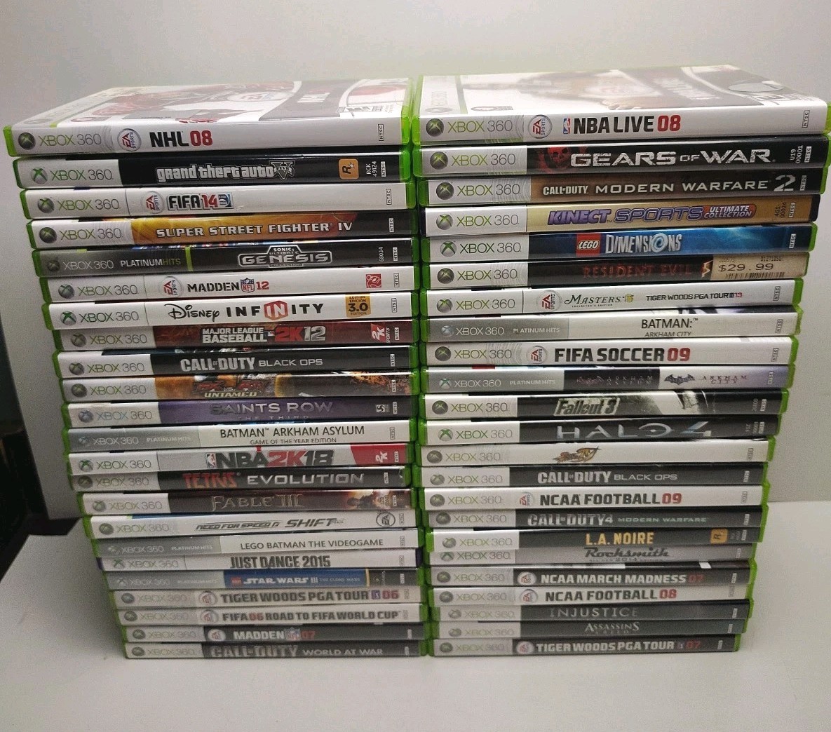 HUGE LOT of 46 Xbox 360 ALL CIB with Manuals CLEAN TESTED Lego Halo COD Batman