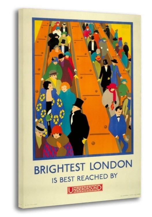 Vintage London Underground Poster Brightest Travel Art Print 24x36 Unframed Vintage London Underground Poster Brightest Travel Art Print 24x36 Unframed