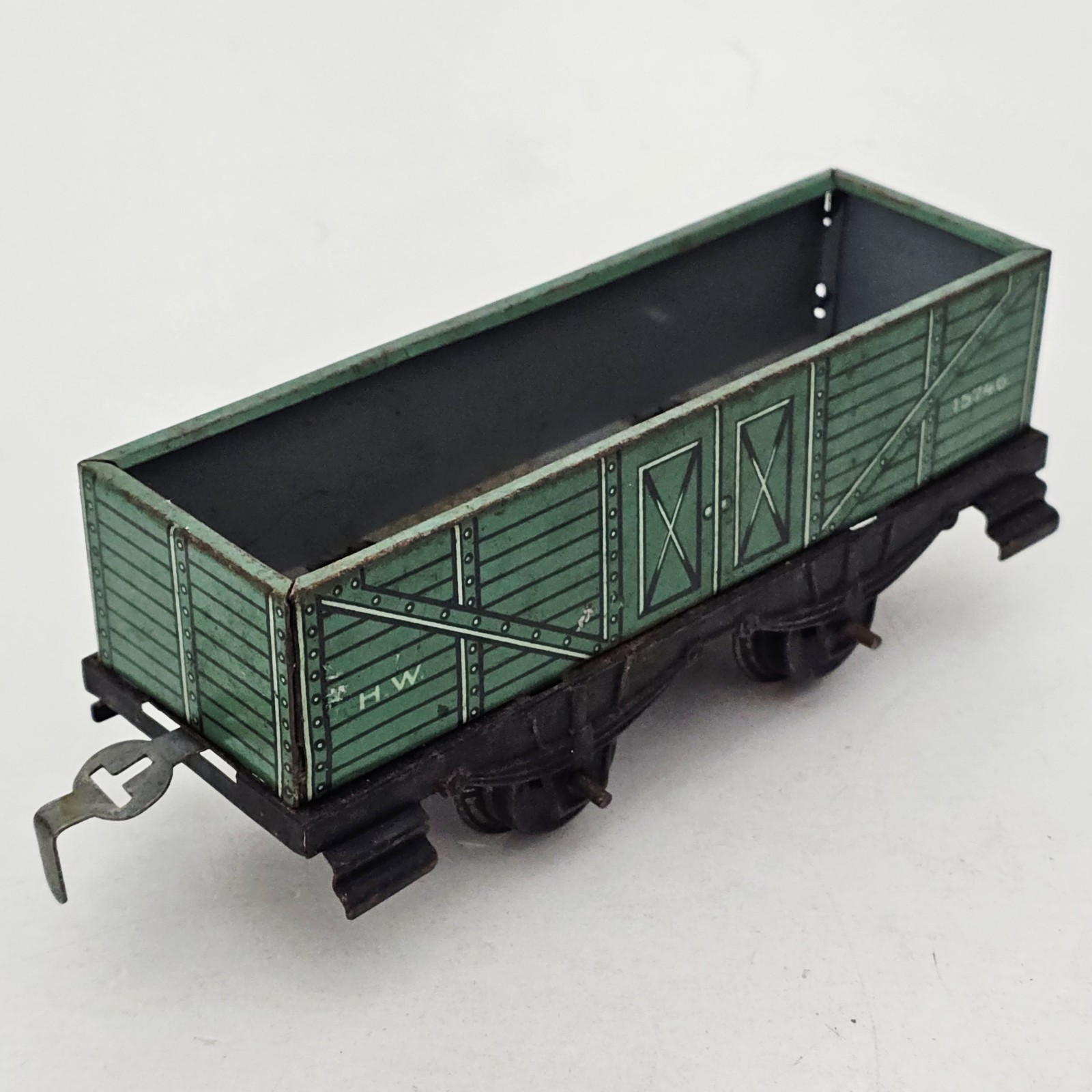 1950s US Zone Germany HWN WIMMER Tin Railroad O GAUGE HIGH-SIDED WAGON Freigh...