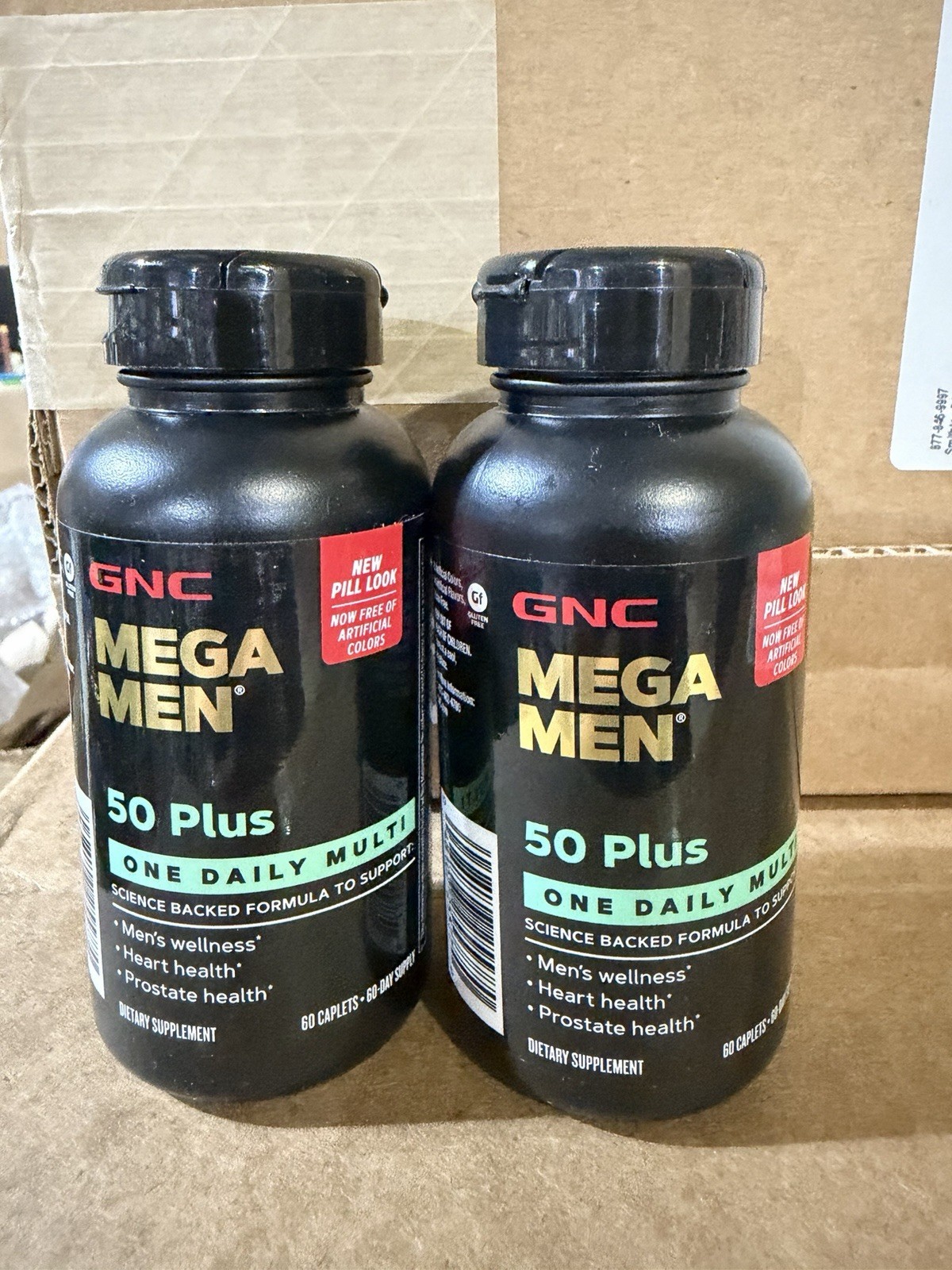 2X GNC Mega Men Essentials 50-Plus One Daily Multivitamin, 60 Tablets Exp 12/27