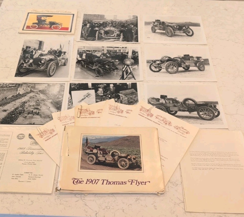 HARRAH\'S AUTOMOBILE COLLECTION BOOK + 1907 THOMAS FLYER PROMO PRESS PORTFOLIO HARRAH\'S AUTOMOBILE COLLECTION BOOK + 1907 THOMAS FLYER PROMO PRESS PORTFOLIO
