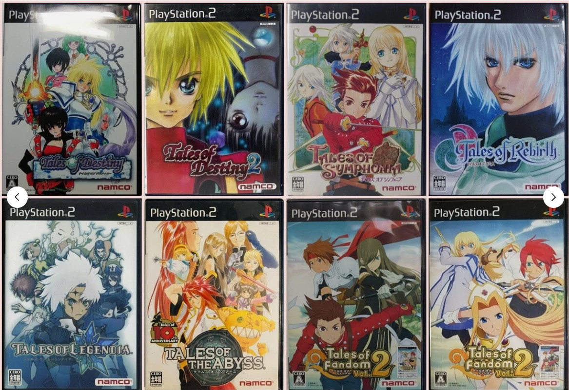 Tales of Destiny Symphonia Rebirth Abyss Legendia Fandom set Namco RPG PS2 Tales of Destiny Symphonia Rebirth Abyss Legendia Fandom set Namco RPG PS2