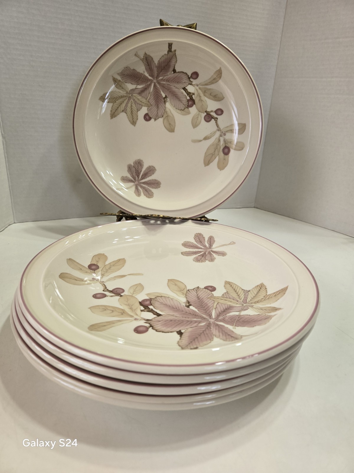Vintage WEDGWOOD CHESTNUT Set Of (6) Oven To Table Dinner Plates- England 10.5\